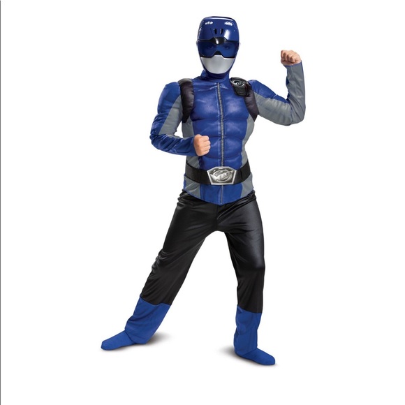 Disguise Other - Power Blue Rangers Beast Morpher Classic Muscle Boy's Halloween Costume New